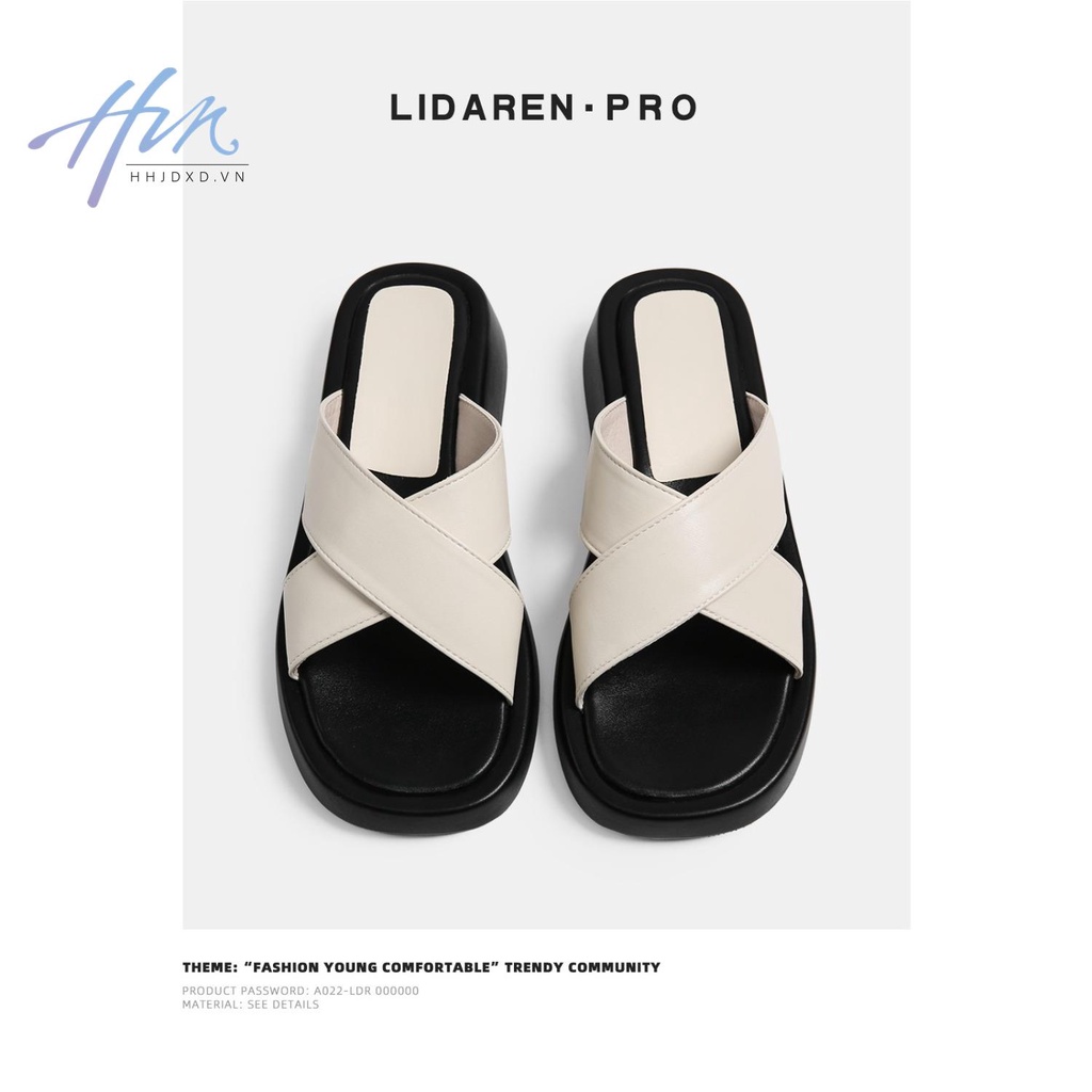 Dép Sandal Đế Dày Quai Chéo Phong Cách Hàn Quốc Thời Trang Mùa Hè 2023 Dành Cho Bạn Nữ