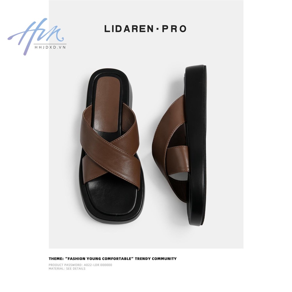 Dép Sandal Đế Dày Quai Chéo Phong Cách Hàn Quốc Thời Trang Mùa Hè 2023 Dành Cho Bạn Nữ