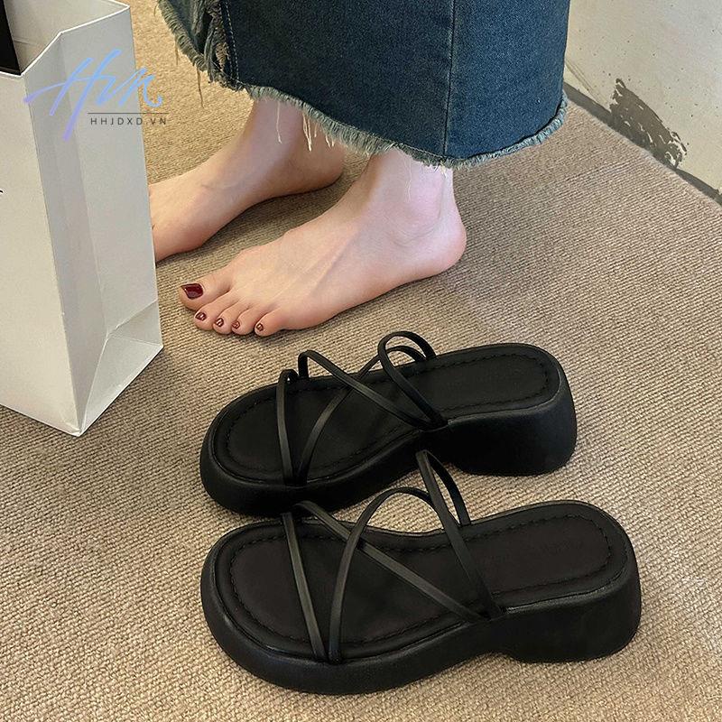 Sandal Đế Xuồng Dày Dặn Phong Cách Thời Trang Roman 2023 Mới Dành Cho Nữ