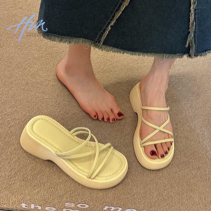 Sandal Đế Xuồng Dày Dặn Phong Cách Thời Trang Roman 2023 Mới Dành Cho Nữ