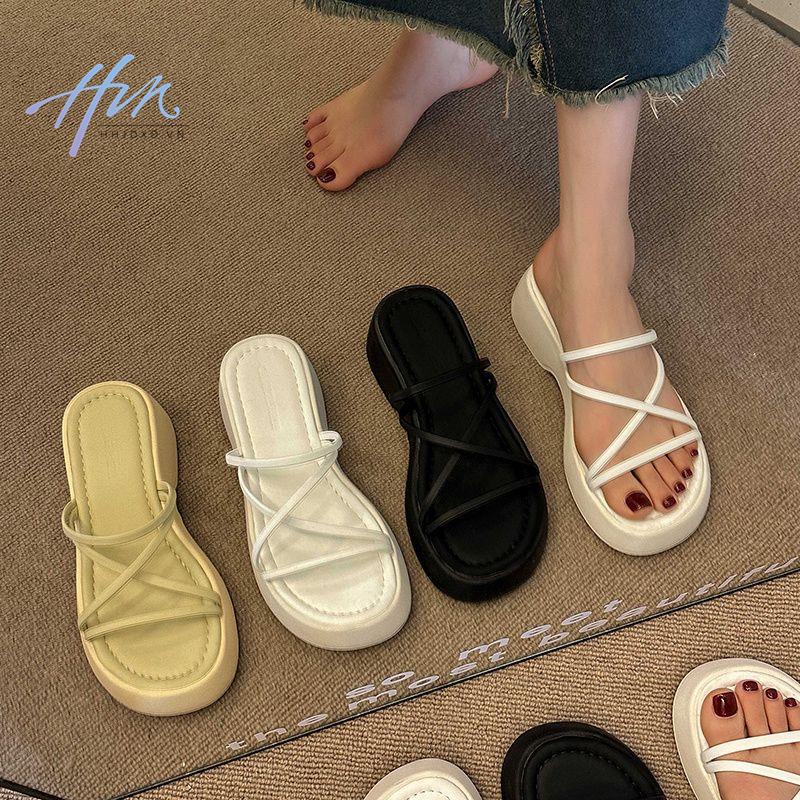Sandal Đế Xuồng Dày Dặn Phong Cách Thời Trang Roman 2023 Mới Dành Cho Nữ