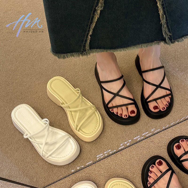 Sandal Đế Xuồng Dày Dặn Phong Cách Thời Trang Roman 2023 Mới Dành Cho Nữ