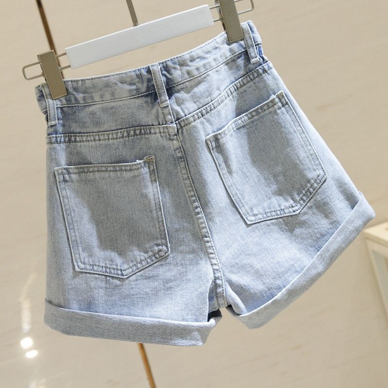 Quần Short Denim Lưng Cao Dáng Rộng Thời Trang Mùa Hè 2020 Mới Cho Nữ