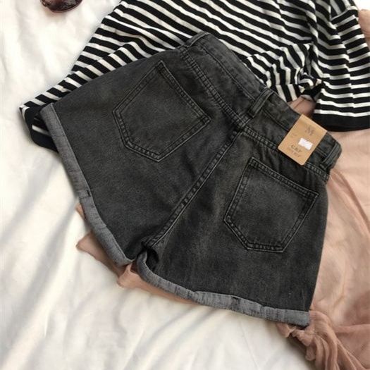 Quần Short Denim Lưng Cao Dáng Rộng Thời Trang Mùa Hè 2020 Mới Cho Nữ