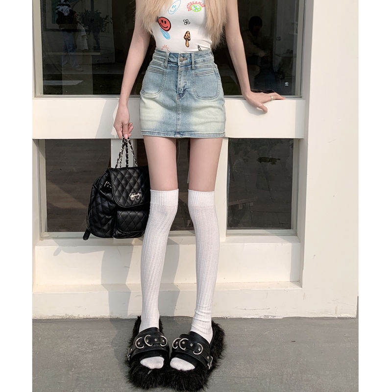 Chân Váy Jean Ngắn Co Giãn Chống Chói Màu Sắc Tươi Sáng Phong Cách Cổ Điển Thời Trang Mùa Hè Cho Nữ