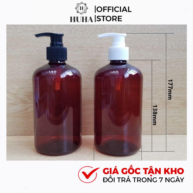 Vỏ Chai Nhựa Pet Vòi Nhấn Sữa Tắm 500ml Chiết Mỹ Phẩm HUHA