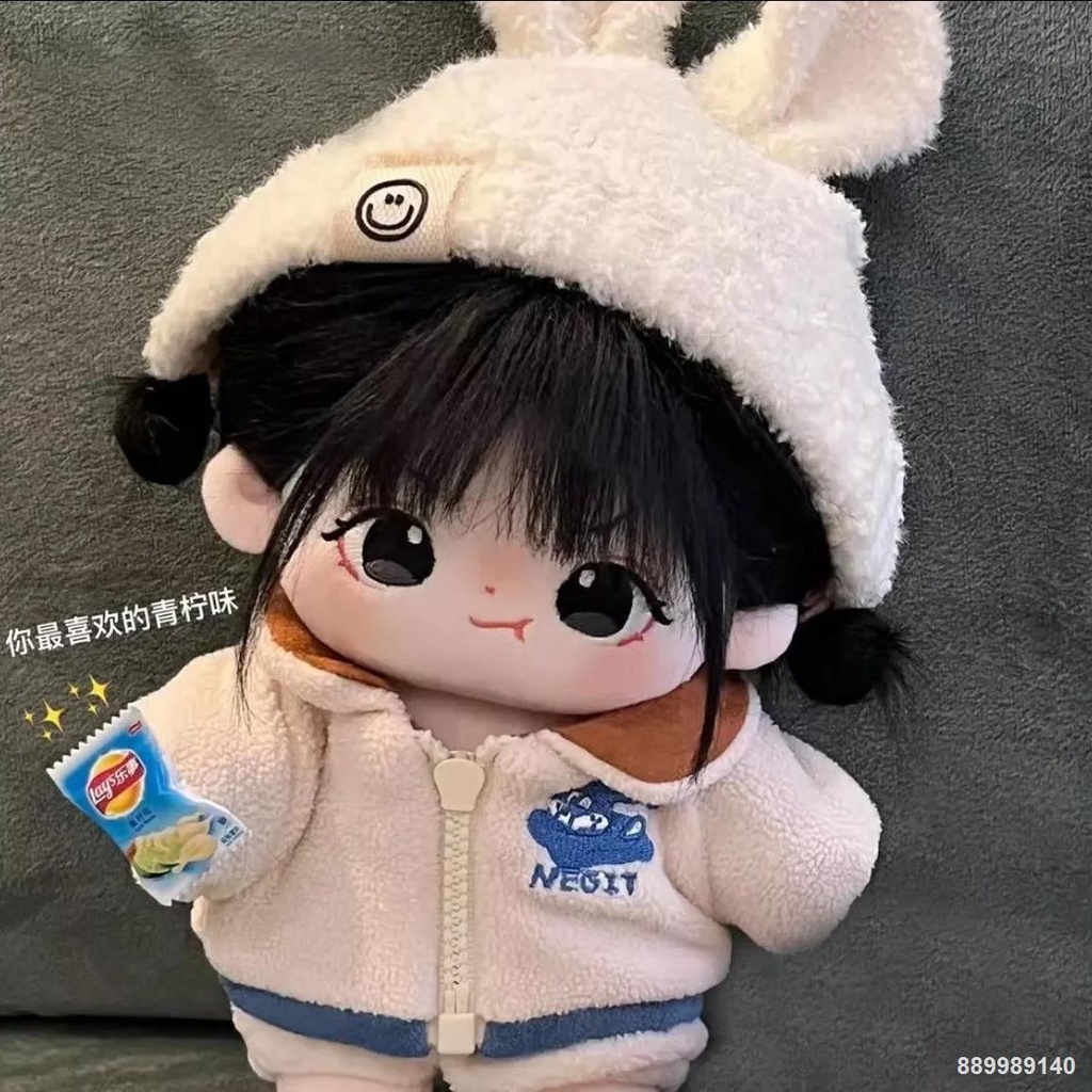 👶👚 Búp Bê Bông Spot 20cm Tóc Xào Nude Baby Plush Toy Doll Doll Quà Tặng Búp Bê Có Thể Thay Đổi cho Bé Gái