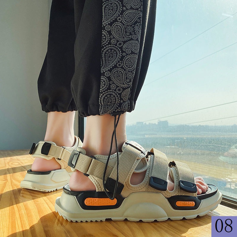 Giày Sandal Đế Bằng Chống Trượt Phong Cách Thời Trang Mới Dành Cho Nam