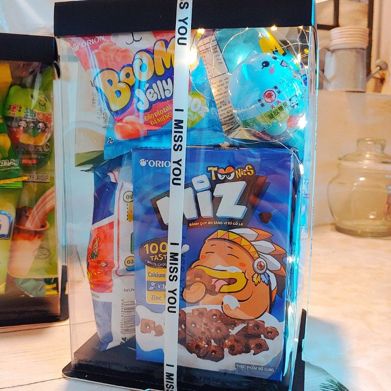 Quà sinh nhật, Hộp quà bánh kẹo trong suốt tặng người yêu hoặc làm quà 1/6