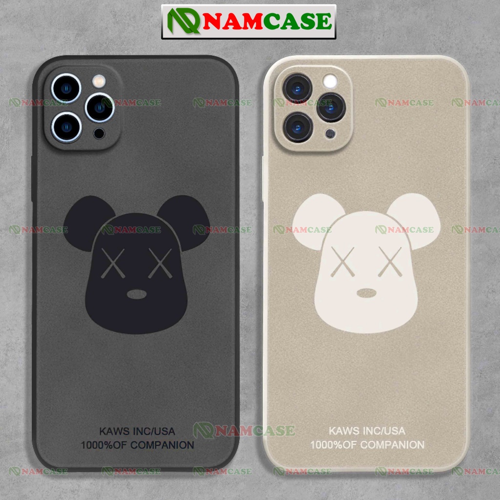 Ốp lưng iphone gấu kaws cạnh vuông chống sốc bảo vệ camera silicon mềm dẻo ip 6/6s/7/8/X/XS/11/12/13/14 Pro Plus Max