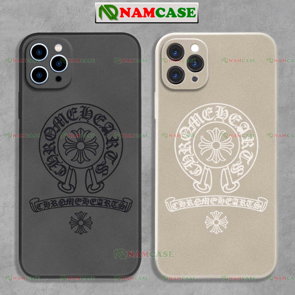 Ốp lưng iphone Chrome Hearts cạnh viền vuông chống sốc bảo vệ camsilicon dẻo ip 6/6s/7/8/X/XS/11/12/13/14 Pro Plus Ma