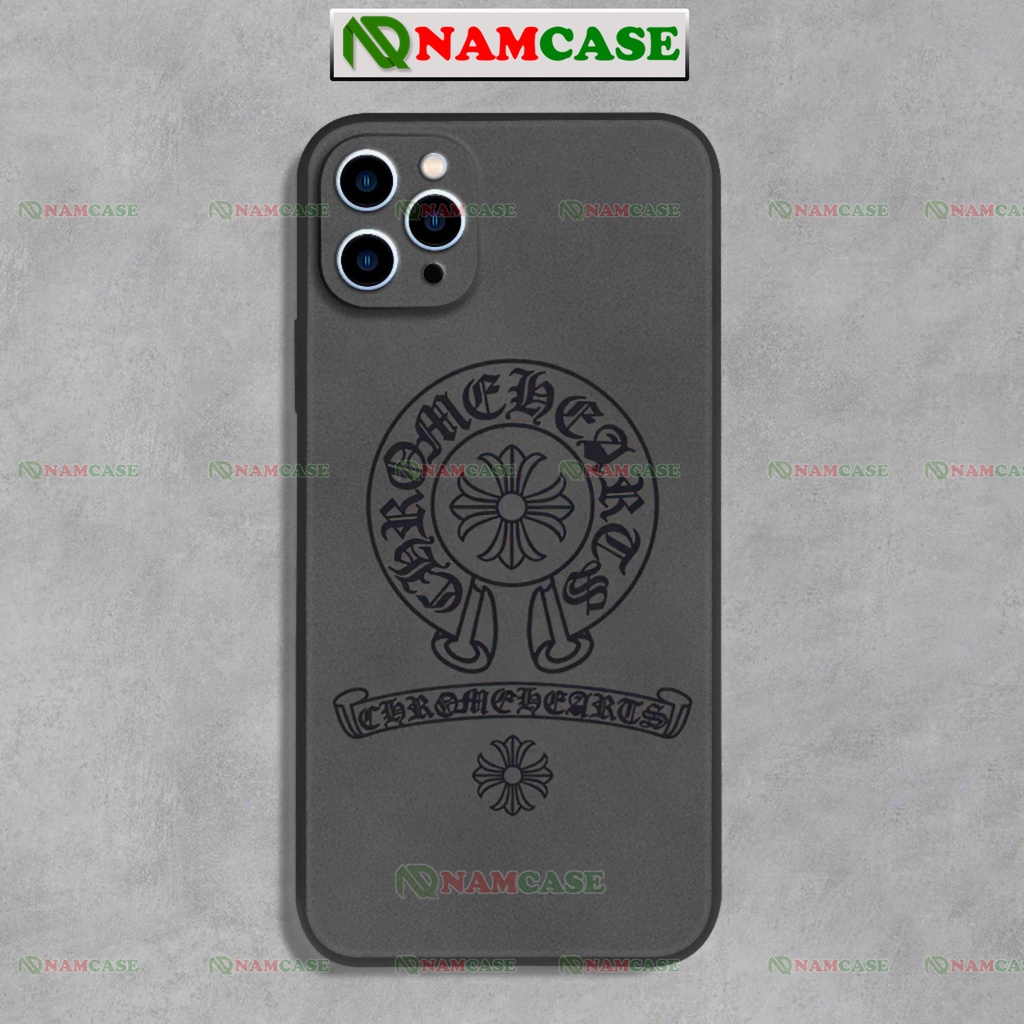 Ốp lưng iphone Chrome Hearts cạnh viền vuông chống sốc bảo vệ camsilicon dẻo ip 6/6s/7/8/X/XS/11/12/13/14 Pro Plus Ma