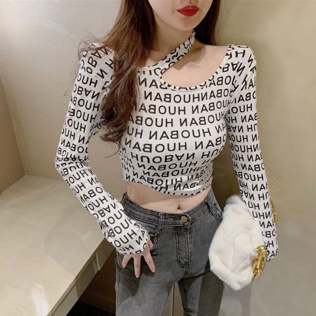 Áo Thun Tay Dài Hở Lưng Dáng Ôm Thời Trang Mùa Thu Quyến Rũ Cho Nữ