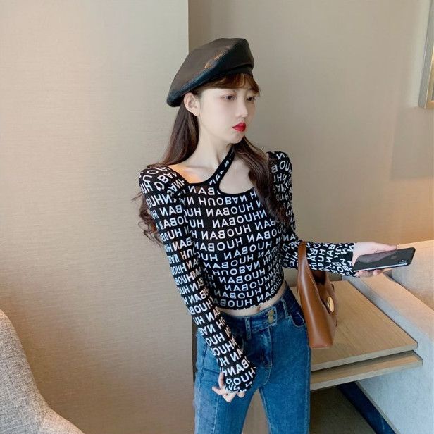 Áo Thun Tay Dài Hở Lưng Dáng Ôm Thời Trang Mùa Thu Quyến Rũ Cho Nữ