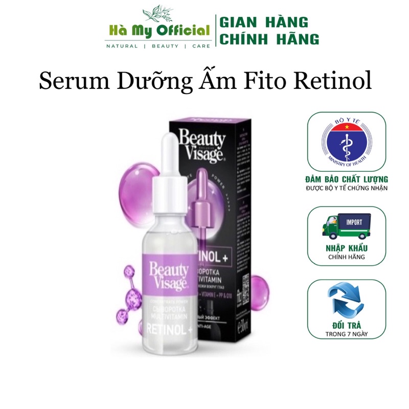 Serum dưỡng ẩm Fito Retinol+ Beauty Visage, sáng đều màu da, 30ml