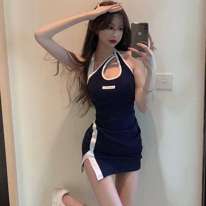 Đầm Hai Dây Dáng Ôm Xẻ Tà Thời Trang Mùa Hè Quyến Rũ Cho Nữ