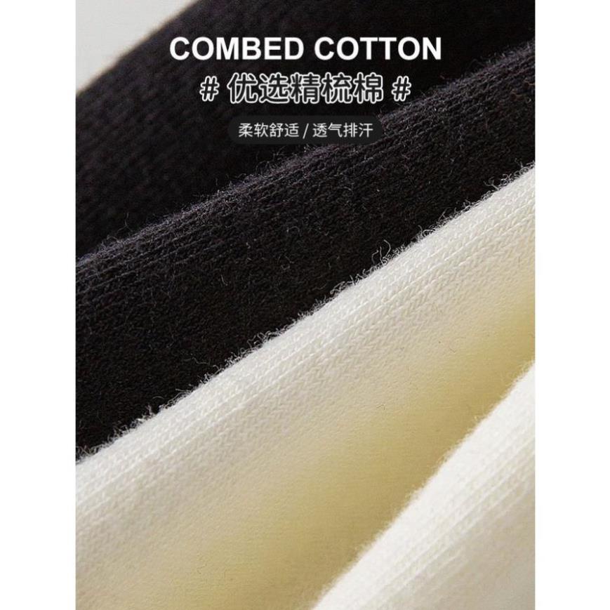 tất Vớ ống giữa ren trắng nữ cổ cao Cách Nhật cả nam và nữ trắng/be/đen ba màu tùy chọn