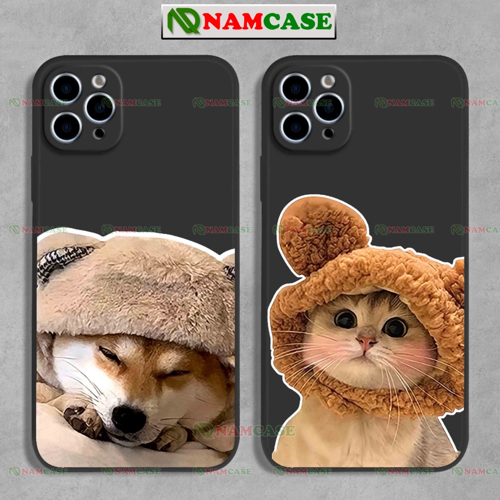 Ốp lưng iphone cặp đôi hoạt hình chó mèo độc lạ cute ngộ nghĩnh dễ thương đẹp ip 6/6s/7/8/X/XS/11/12/13/14 Pro Plus Max