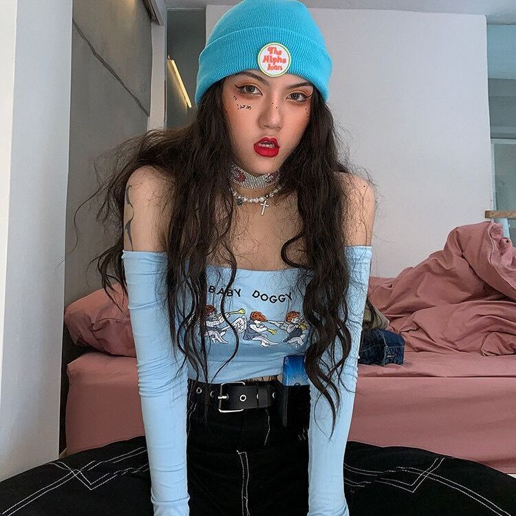 Áo Thun Nữ Lệch Vai Dáng Ôm Thời Trang Xuân Thu Quyến Rũ