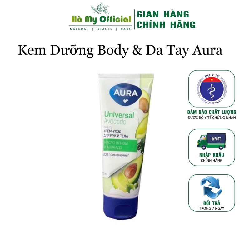 Kem dưỡng body da tay Cotton club Aura 2in1 200ml