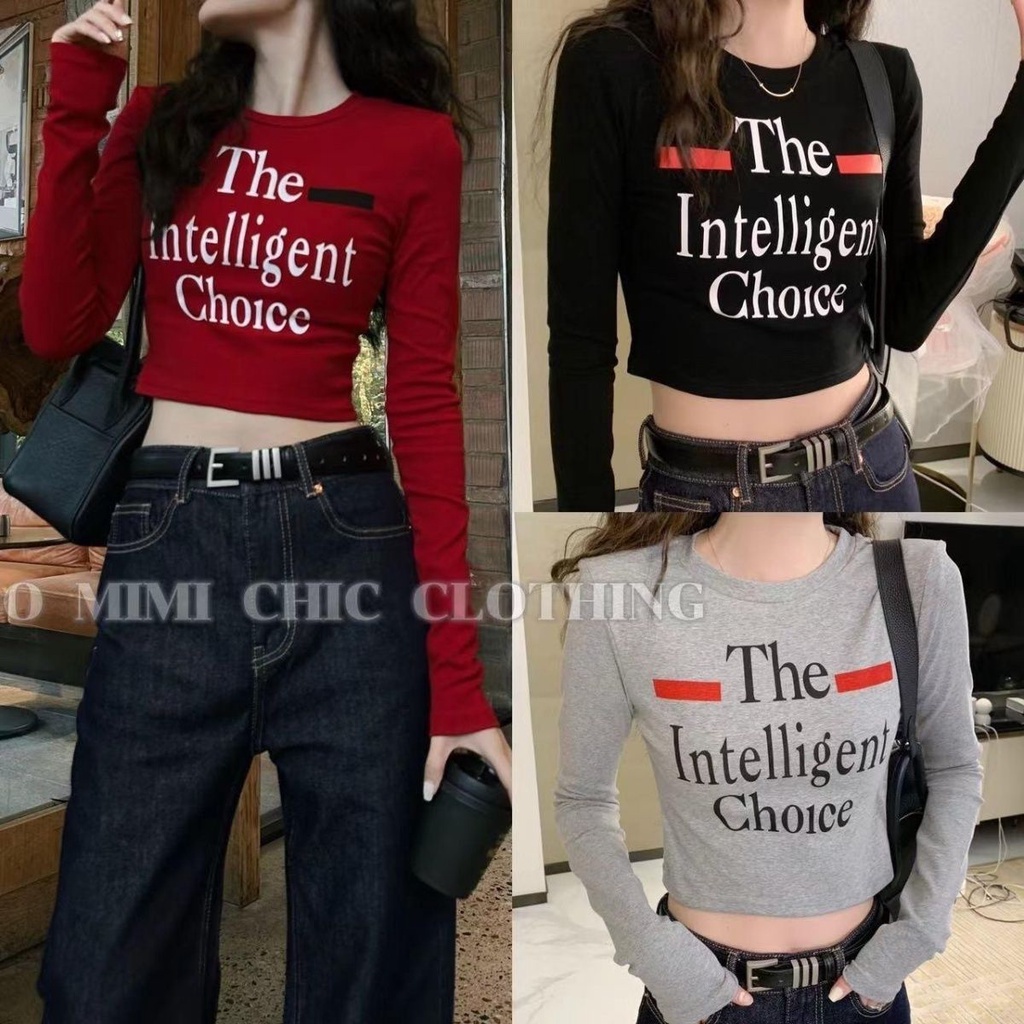 Jiashucheng Áo Thun Tay Dài In Chữ Phong Cách Phương Tây Thời Trang Mùa Xuân Mới Cho Nữ