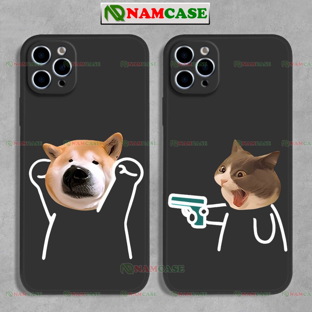 Ốp lưng iphone cặp đôi hoạt hình chó mèo độc lạ cute ngộ nghĩnh dễ thương đẹp ip 6/6s/7/8/X/XS/11/12/13/14 Pro Plus Max