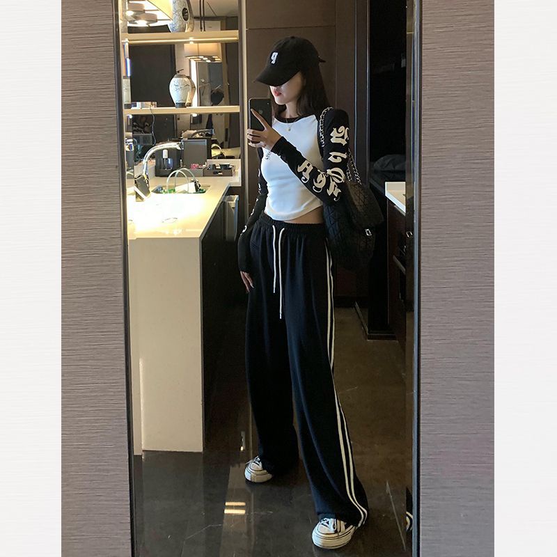 Jiashucheng Áo Thun Tay Dài Dáng Ôm Thời Trang Mùa Thu Hàng Mới Dành Cho Bạn Nữ