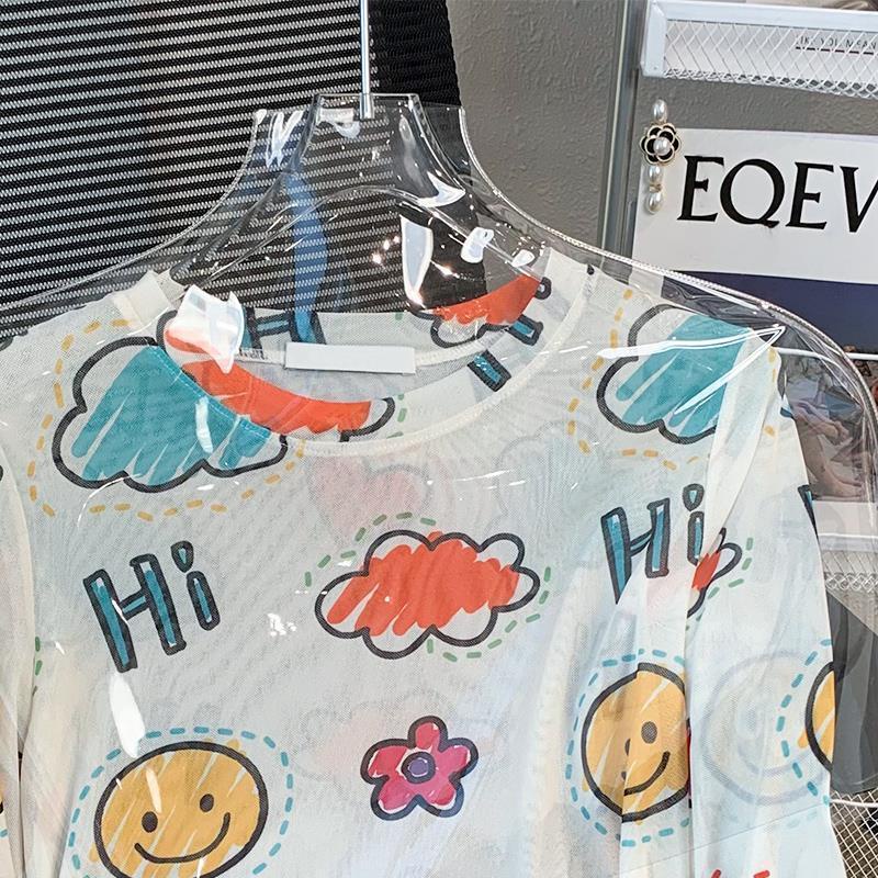 Áo Thun Tay Dài Chống Nắng In Họa Tiết Hoạt Hình Thời Trang Mùa Hè Cho Nữ