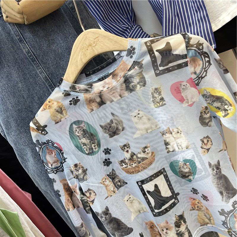 Jiashucheng Áo Thun Lụa Lạnh Mỏng Nhẹ Tay Dài Chống Nắng Phong Cách Mùa Hè Cho Nữ