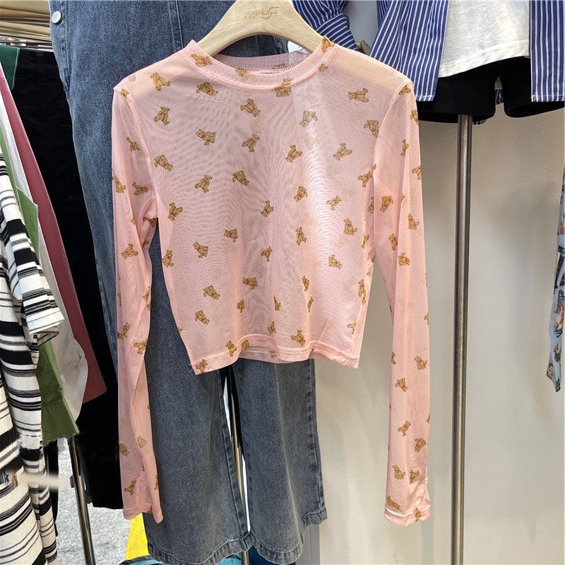 Jiashucheng Áo Thun Lụa Lạnh Mỏng Nhẹ Tay Dài Chống Nắng Phong Cách Mùa Hè Cho Nữ