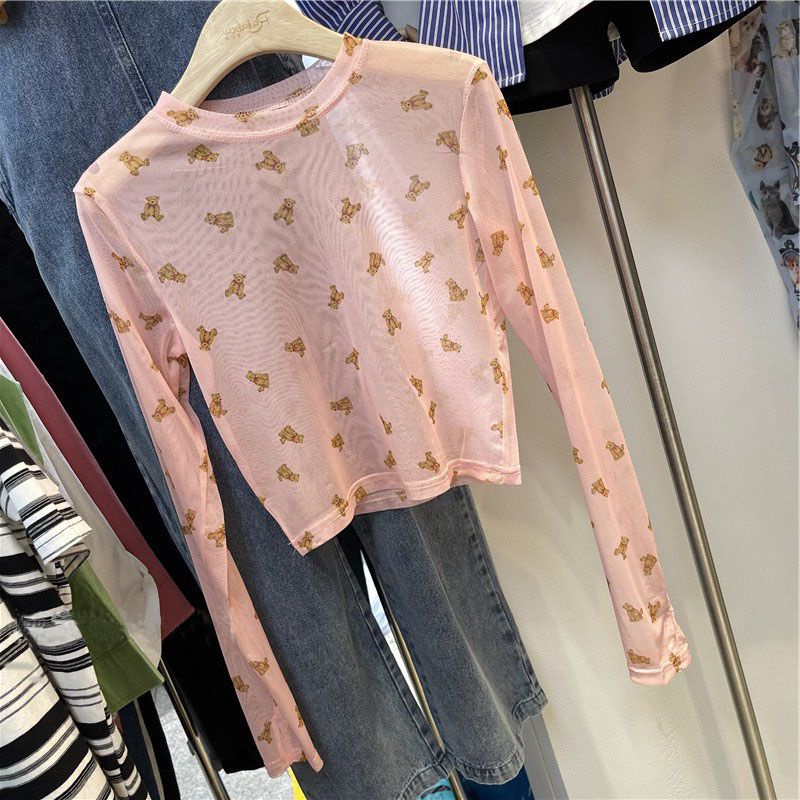 Jiashucheng Áo Thun Lụa Lạnh Mỏng Nhẹ Tay Dài Chống Nắng Phong Cách Mùa Hè Cho Nữ