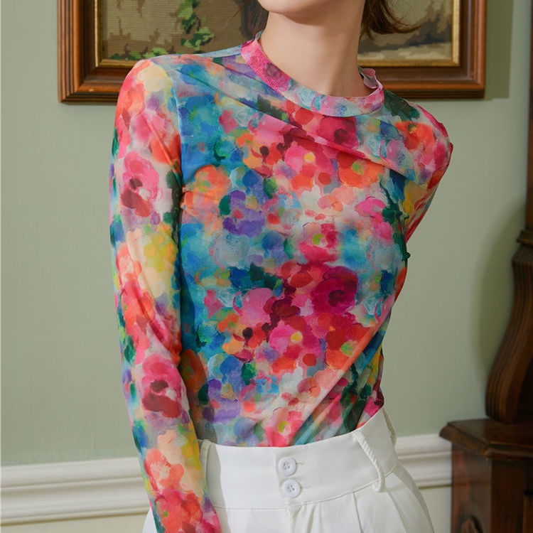 Áo Thun Tay Dài Nhuộm Màu Chống Nắng Phong Cách Thời Trang Xuân Hè Mới Cho Nữ