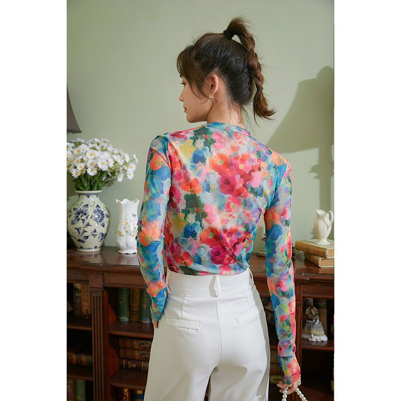 Áo Thun Tay Dài Nhuộm Màu Chống Nắng Phong Cách Thời Trang Xuân Hè Mới Cho Nữ