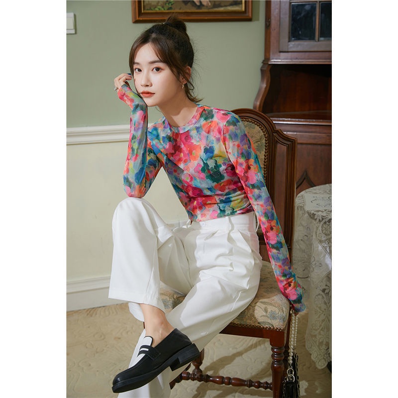 Áo Thun Tay Dài Nhuộm Màu Chống Nắng Phong Cách Thời Trang Xuân Hè Mới Cho Nữ