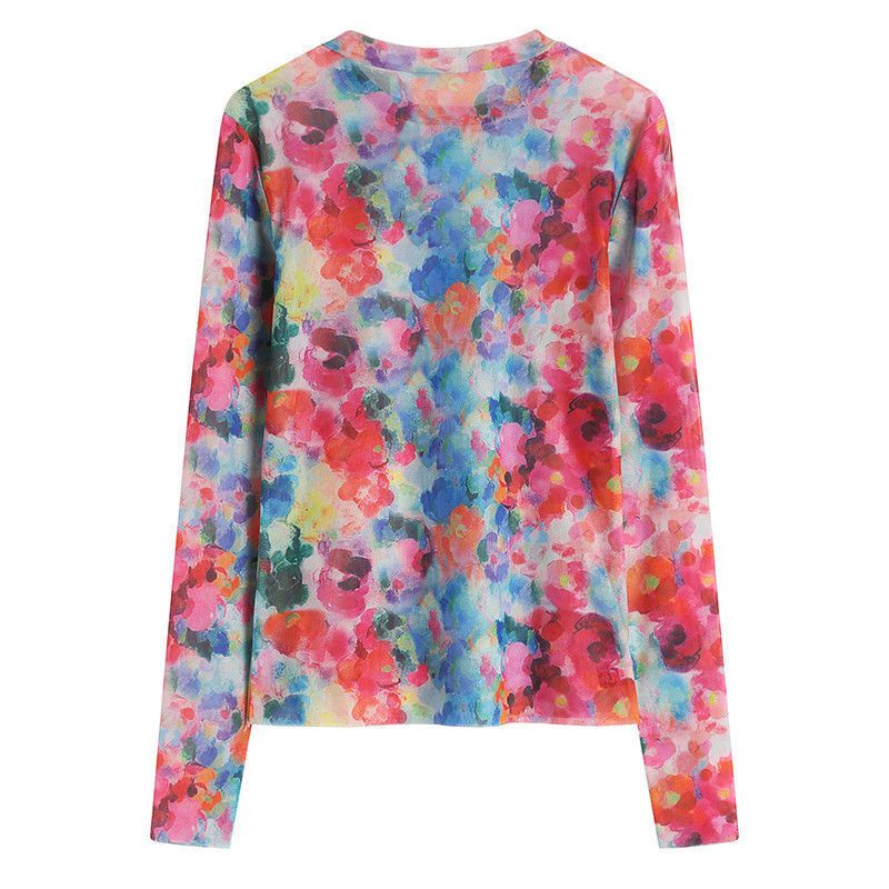 Áo Thun Tay Dài Nhuộm Màu Chống Nắng Phong Cách Thời Trang Xuân Hè Mới Cho Nữ