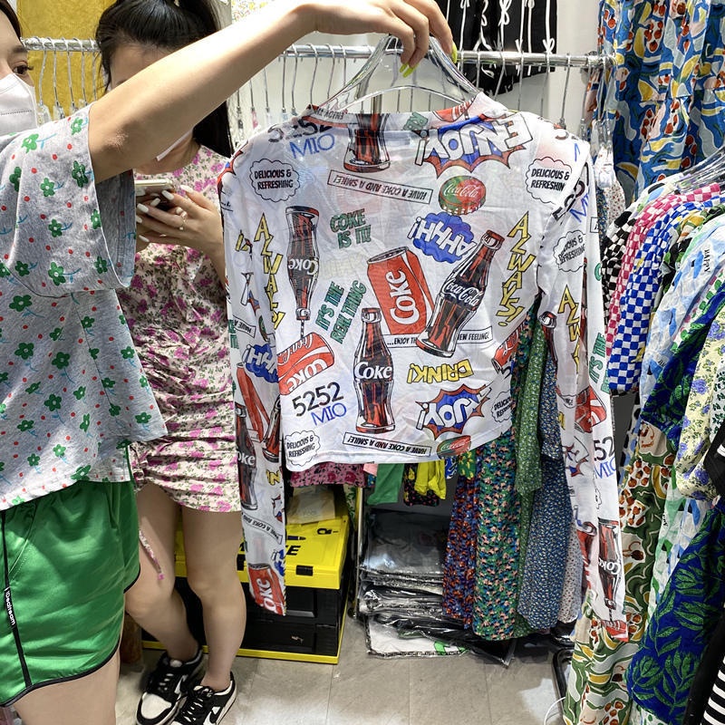 Jiashucheng Áo Thun Tay Dài Mỏng Nhẹ Trong Suốt In Họa Tiết Thời Trang Mùa Hè Dễ Phối Đồ Dành Cho Nữ