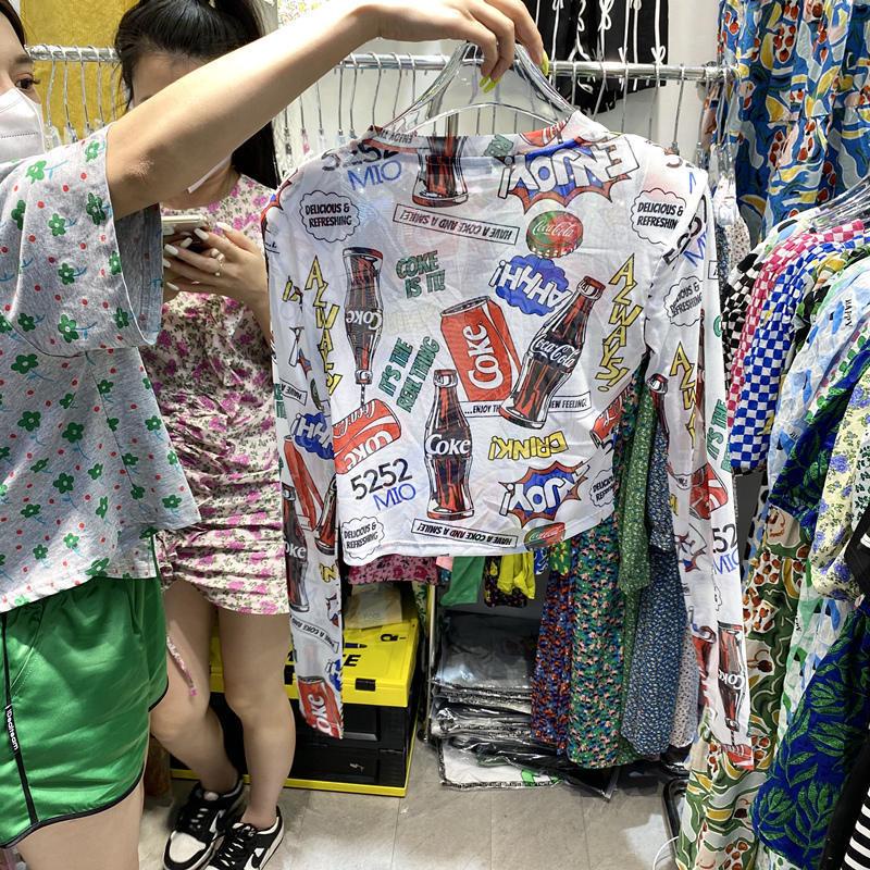 Jiashucheng Áo Thun Tay Dài Mỏng Nhẹ Trong Suốt In Họa Tiết Thời Trang Mùa Hè Dễ Phối Đồ Dành Cho Nữ