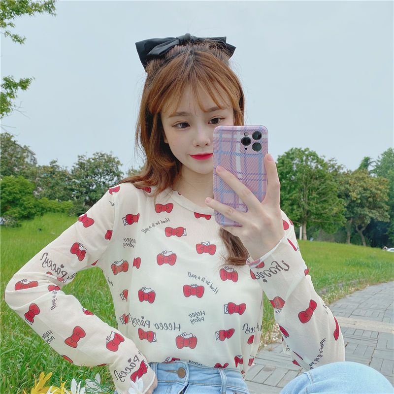 Áo Thun Tay Dài Mỏng Phong Cách Thời Trang Mới Cho Nữ