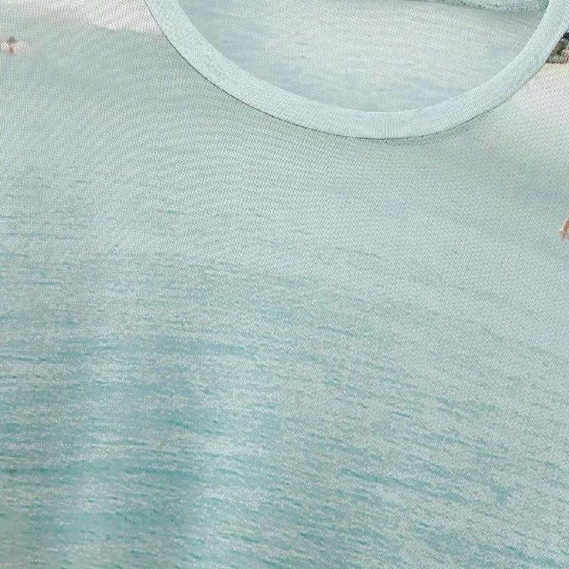 Jiashucheng Áo Thun Tay Dài Dáng Ôm Họa Tiết Màu Nhuộm Phong Cách Âu Mỹ Thời Trang Cho Nữ