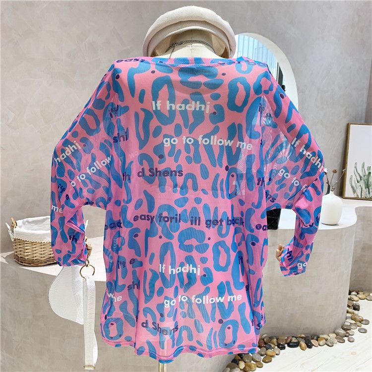 Áo Thun Tay Dài Cổ Tròn Mỏng In Chữ Phong Cách Hàn Quốc Thời Trang Mùa Hè Hàng Mới Dành Cho Bạn Nữ