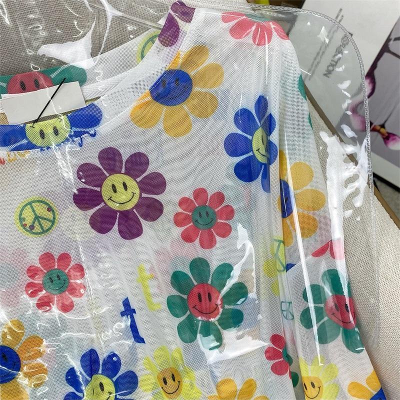 Áo Thun Tay Dài Chống Nắng In Họa Tiết Hoa Nhỏ Thời Trang Mùa Hè Hàng Mới Dành Cho Bạn Nữ