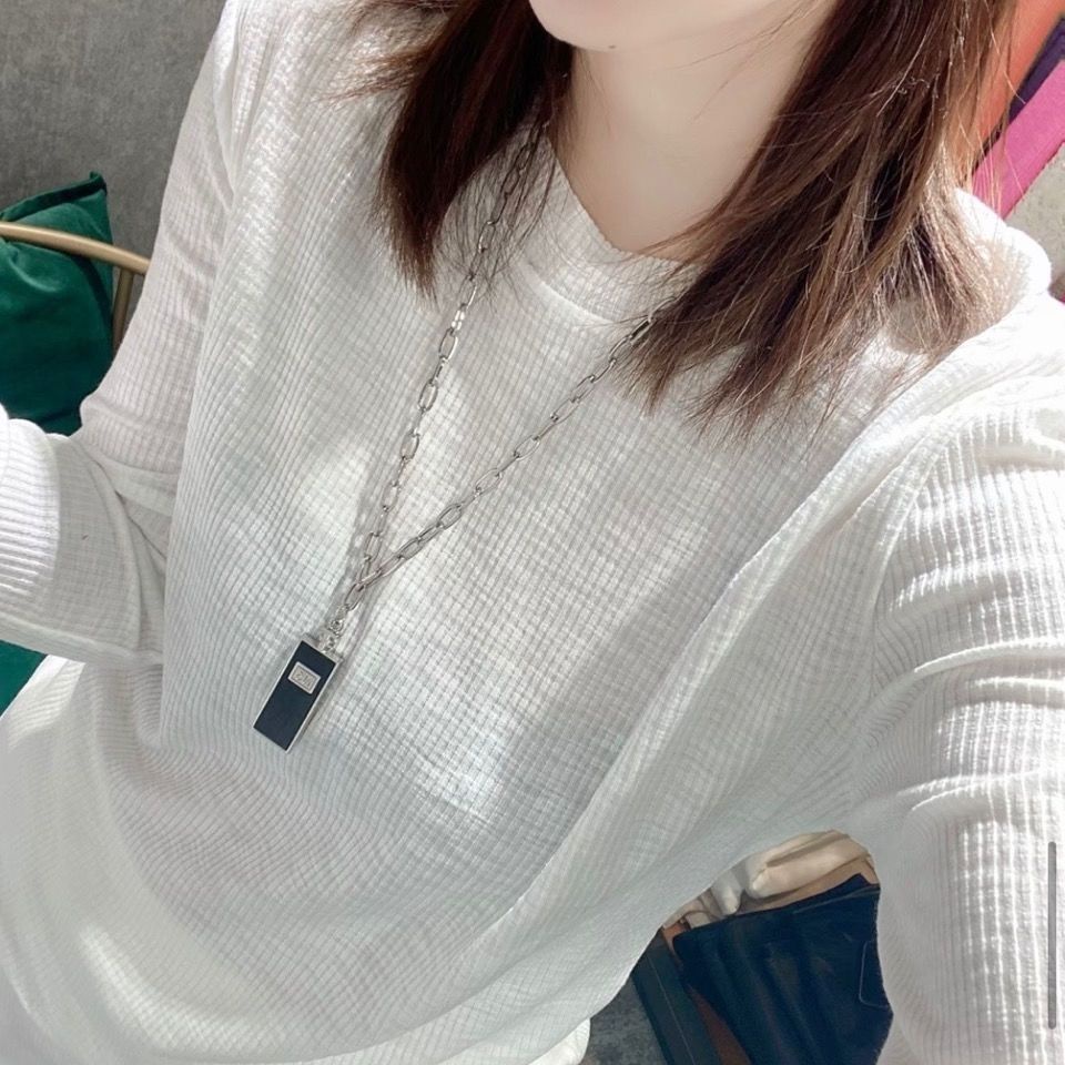 Jiashucheng Áo Thun Cotton Nhiều Màu Sắc Thời Trang Mùa Xuân Dễ Phối Đồ Dành Cho Nữ