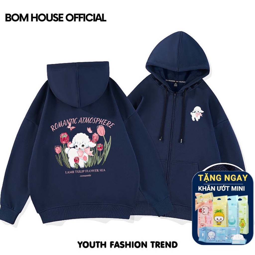 Áo Khoác Hoodie Romantic Nam Nữ Form Rộng Ulzzang Unisex Bomhouse