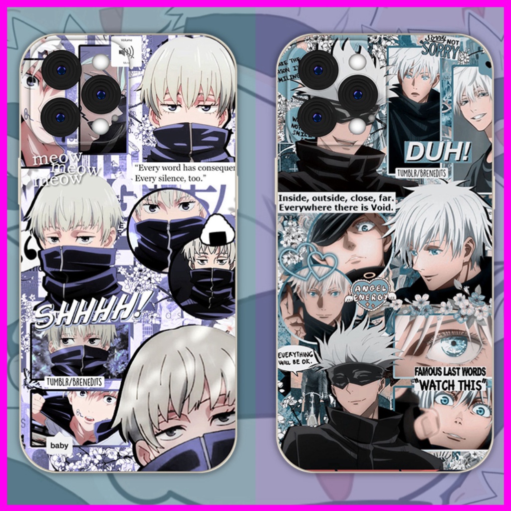 Ốp lưng IPhone cạnh vuông Jujutsu Kaisen Gojo Satoru BVC 6s/6splus/7/7plus/8/8plus/x/xr/xs/11/12/13/14/pro/max/plus/prom