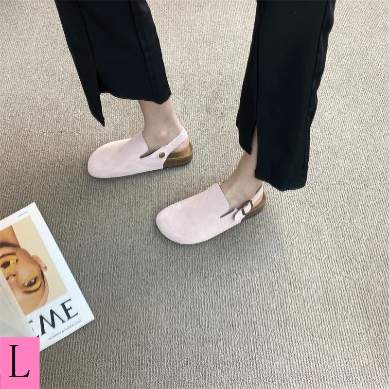 Dép Da Bít Mũi Đế Dày Phong Cách Nhật Bản Thời Trang Xuân Thu 2023 Cho Nữ