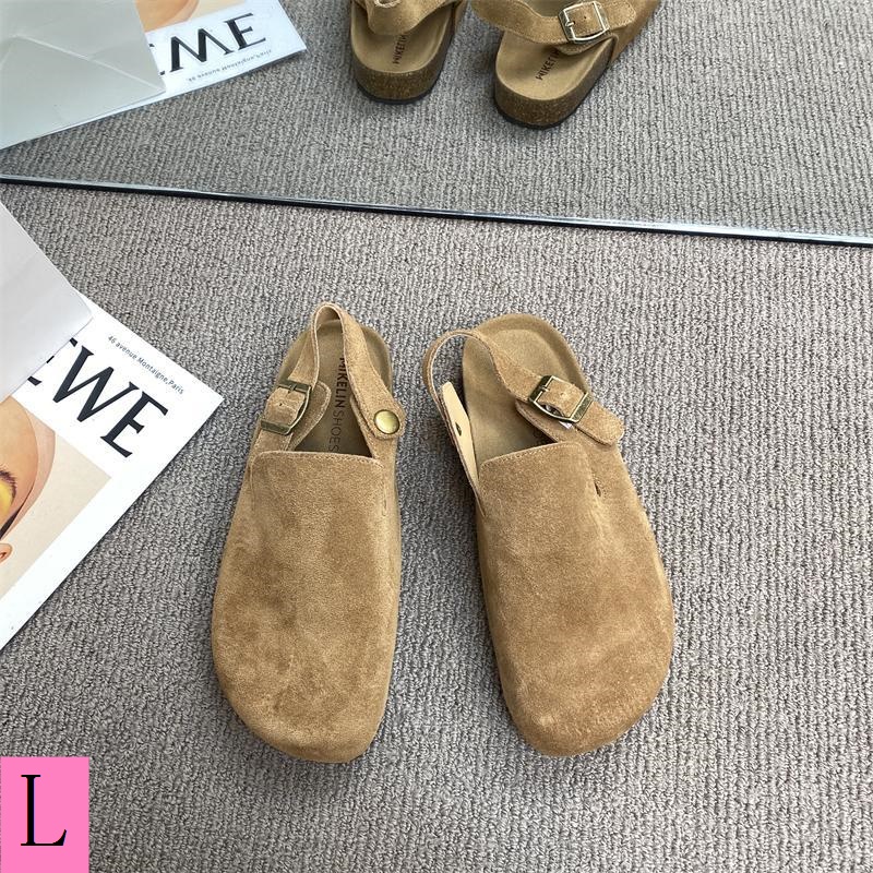 Dép Da Bít Mũi Đế Dày Phong Cách Nhật Bản Thời Trang Xuân Thu 2023 Cho Nữ