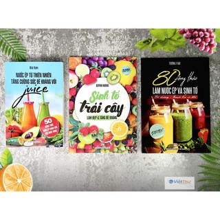 Sách - combo bộ 3 quyển - 80 công thức làm nước ép - nước ép từ thiên nhiên - sinh tố trái cây
