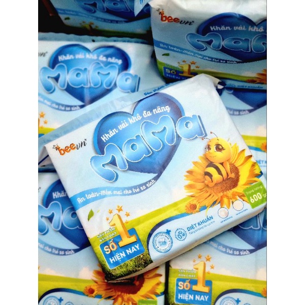 Combo 3 túi khăn khô đa năng Mama 600g Bố Honey
