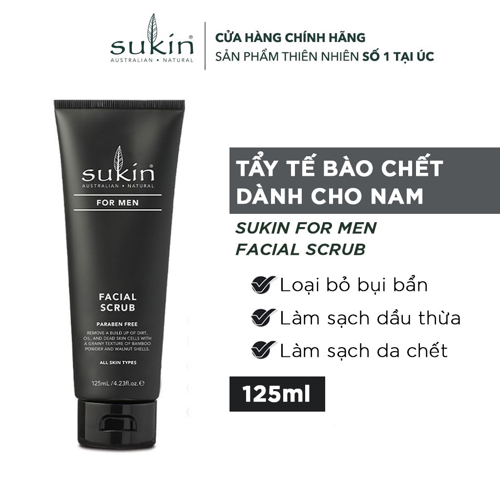 Kem Làm Sạch Tế Bào Chết Dành Cho Nam Sukin For Men Facial Scrub 125ml (HSD: 12/05/2024)