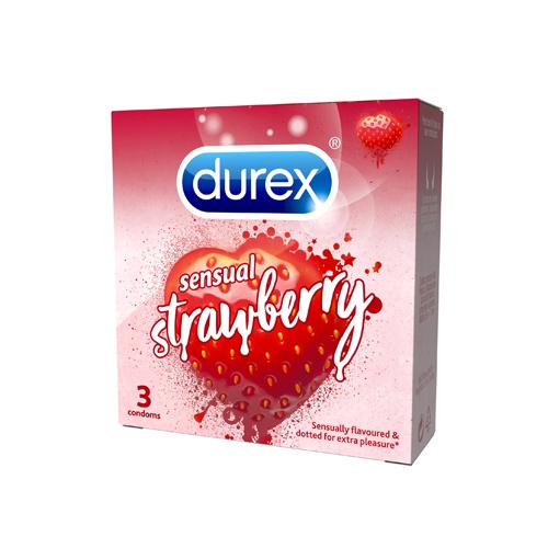 [GIFT] Bao cao su Durex Sensual Strawberry Hương Dâu